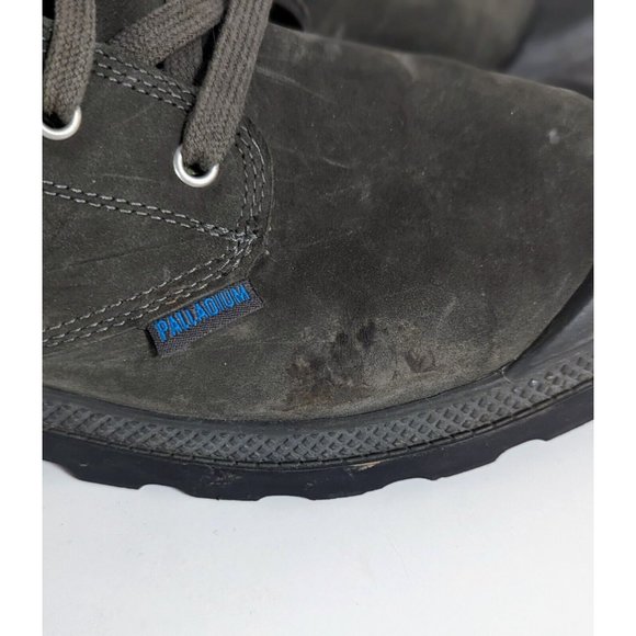 Palladium Suede Gray Lace Up Fold Down Men’s Size 14 Boots Waterproof Combat - Picture 6 of 9
